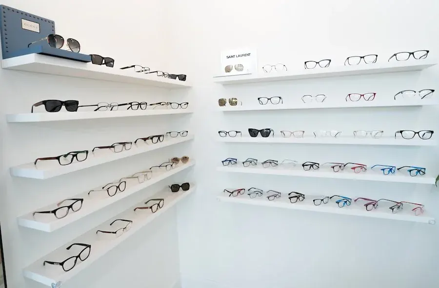 Frames on display, ready to be fitted the same day
